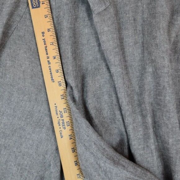 Pure Jill Gray Taupe Cropped Wrap Pants Size 4X Linen Blend Soft Wide Leg - Picture 10 of 12